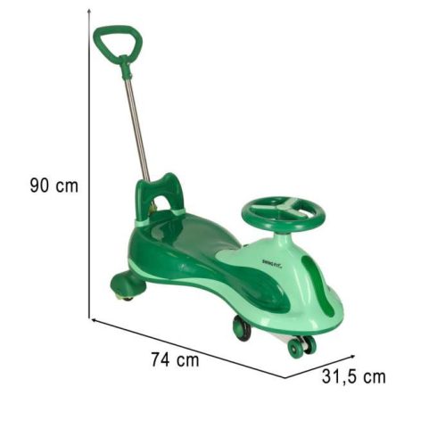 LED gravitációs roller Swing FIX S2 zöld fogantyúval, max. 100kg