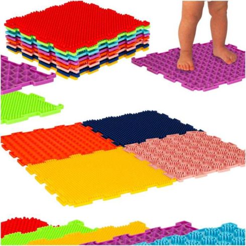 Szenzoros Montessori Puzzle Matrac Talpmasszázshoz 8 Darabos