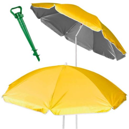 Kerti napernyő, állítható, összecsukható, UV védelemmel, 150 cm, sárga