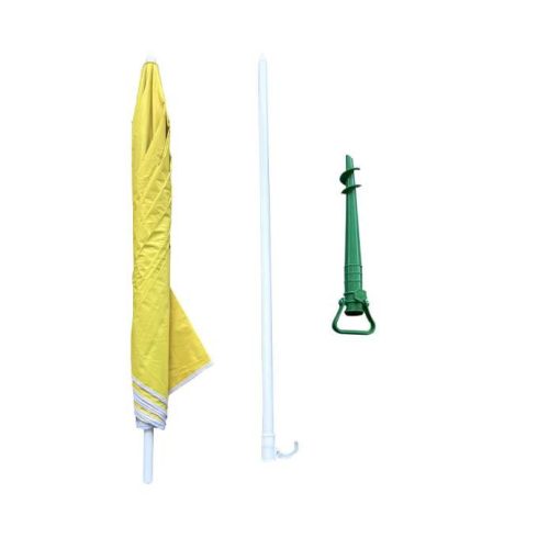 Kerti napernyő, állítható, összecsukható, UV védelemmel, 150 cm, sárga