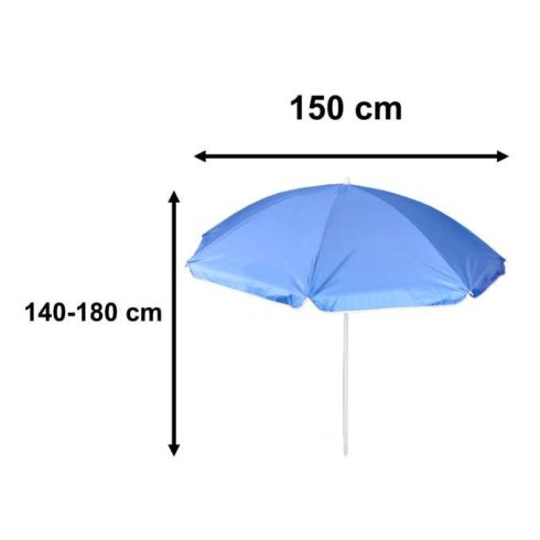 Kerti napernyő, állítható, összecsukható, UV védelemmel, 150 cm, kék