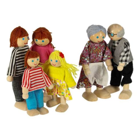 Babák babaház családnak 6 db.