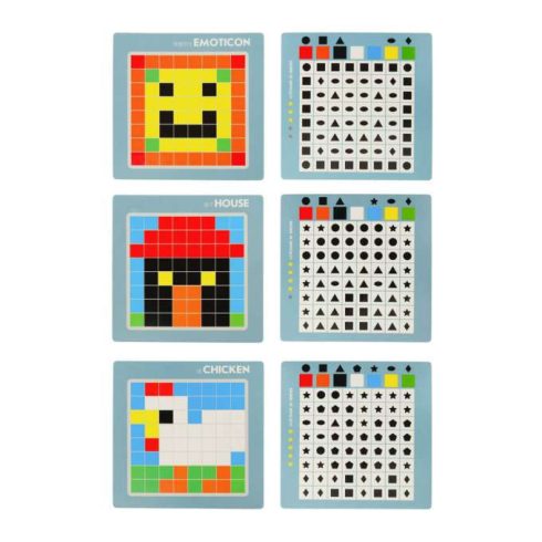 Kreatív logikai puzzle, kockák, mozaik puzzle, 175 darab