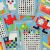 Kreatív logikai puzzle, kockák, mozaik puzzle, 175 darab