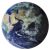 Planet Earth falióra LED kijelzővel 32 cm kék