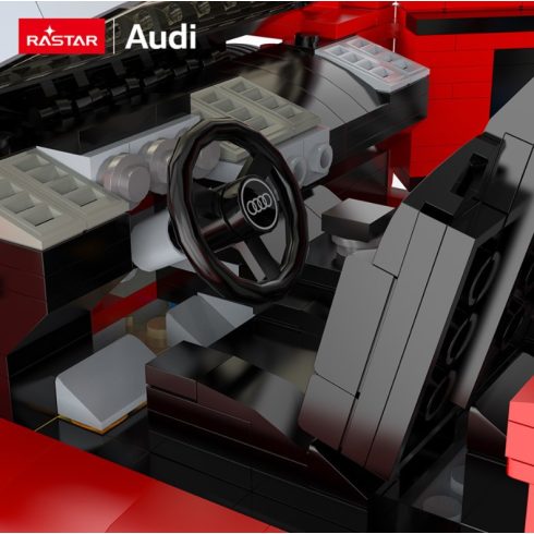 Rastar 93800 autó AUDI R8 Spyder 1:14 építő blokkok 1440 db 33cm