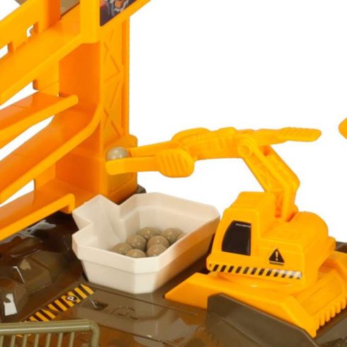 Autópálya, többszintes elektromos építőipari parkoló, daru