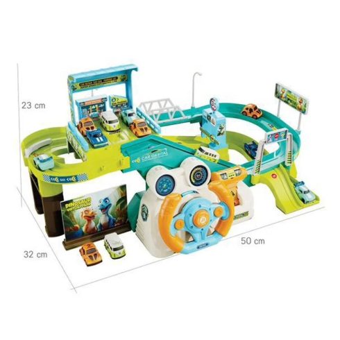 Interaktív parkoló autópálya versenykormánnyal