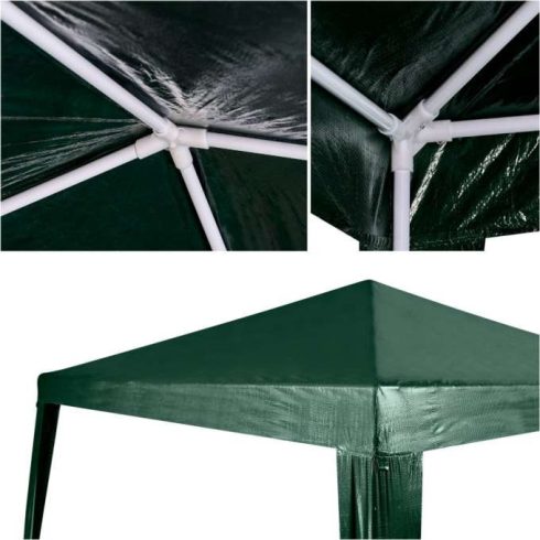 Kerti pavilon, partisátor, kereskedelmi, pavilon, zöld, 2,5 x 2,5 m