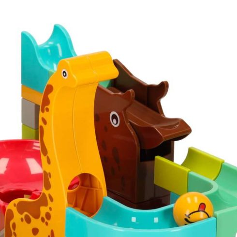 Építőkockák labdapálya 62 darabos Bibi-inn