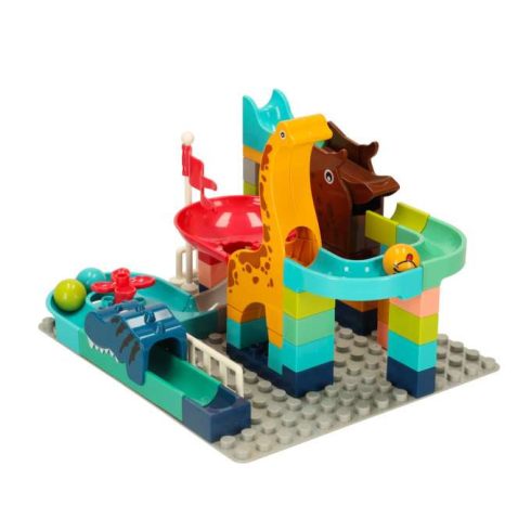 Építőkockák labdapálya 62 darabos Bibi-inn