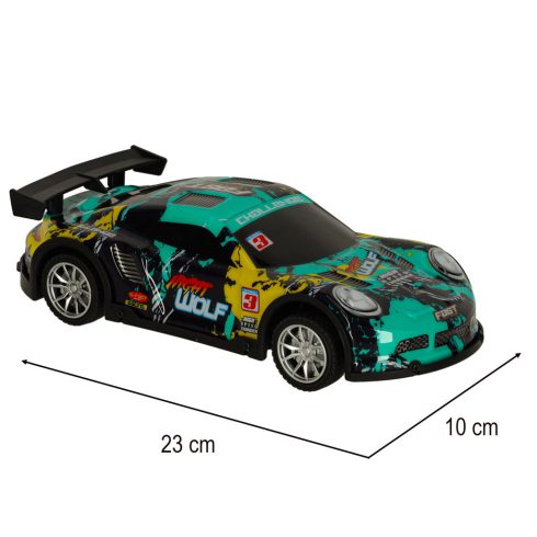 Kék és zöld sport RC autó