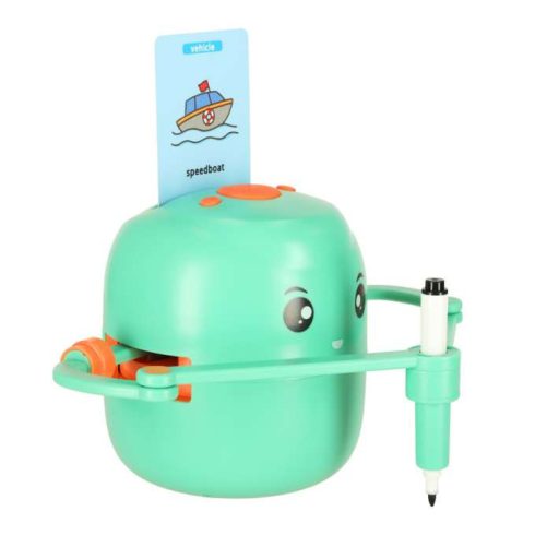 Oktatási Robot Interaktív Tanulás Kártyákat Rajzolni Zöld Eng