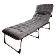   LUARO utazóágy összecsukható üzleti relaxfotel 193 cm sötétszürke