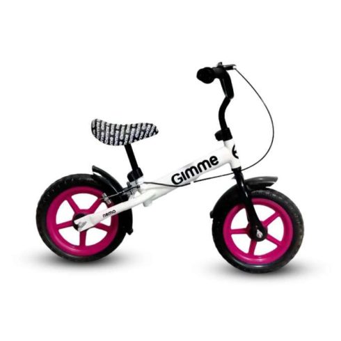 Fékes Egyensúlykerékpár Nemo 11" Rózsaszín 3+ Gimme Futóbicikli 