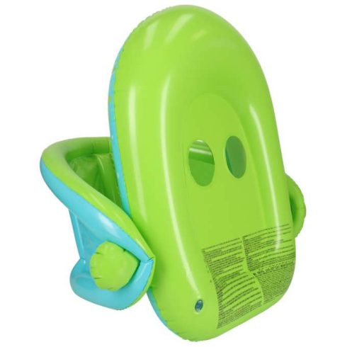  Baba Úszógyűrű, Felfújható Gyűrű Gyerekeknek, Üléssel És Tetővel, Zöld, 1-2 Éves Korig, 18 Kg