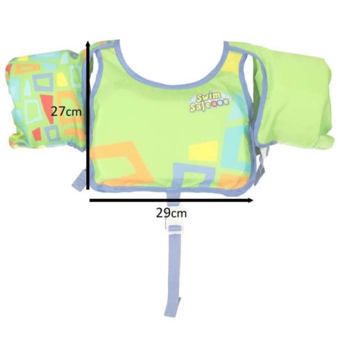 BESTWAY 32174 felfújható mellény kapok ujjakkal 3-6 éves korig 19-30 kg zöld