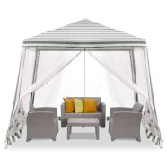   Sátor kerti parti pavilon kereskedelmi pavilon fehér 2,4x2,4m