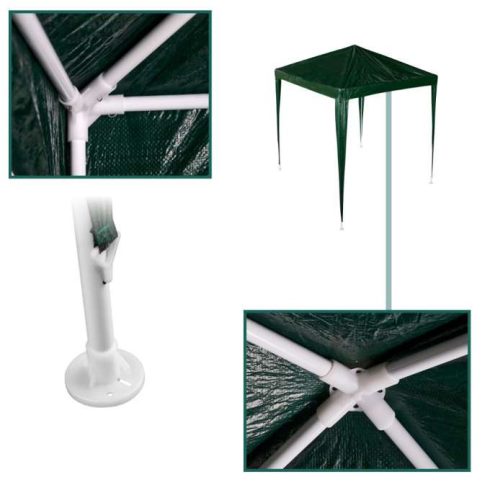 Kerti pavilon, partisátor, kereskedelmi, pavilon, zöld 2 x 2m