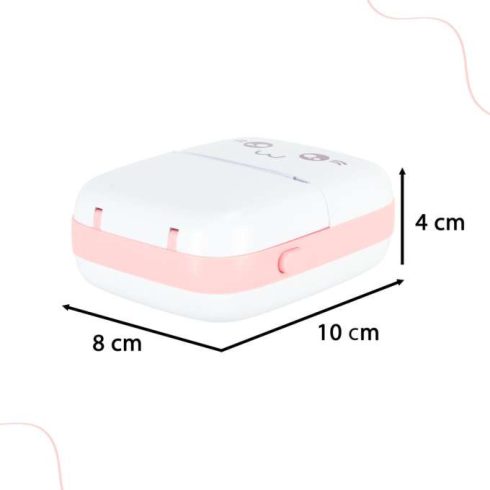 Mini Hőnyomtató Címkefotókhoz + Usb Kábel, Rózsaszín Macska