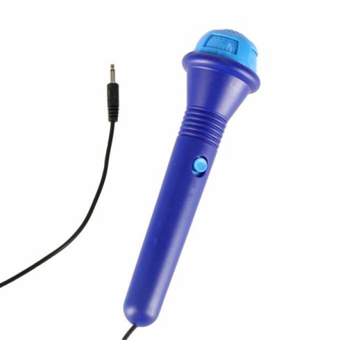 Elektromos rockgitár erősítővel és mikrofonnal gyerekeknek, kék
