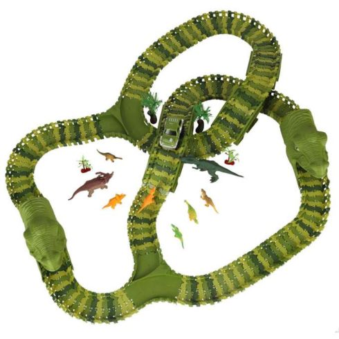 Versenypálya Dinoszauruszok Autók 240 Db