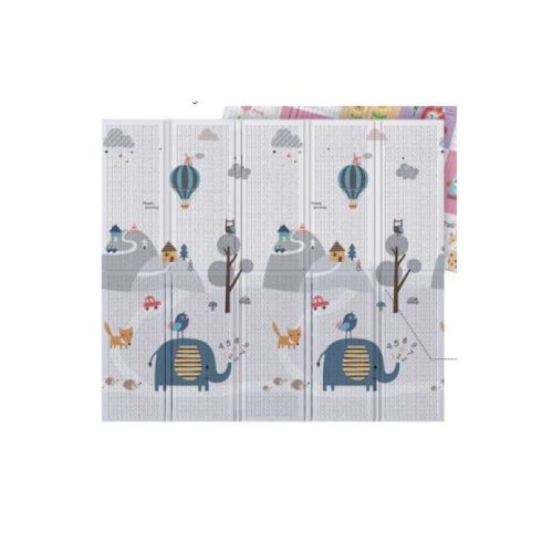 Oktatószőnyeg, Összecsukható, Kétoldalas Habszivacs, 150x190cm, Utca/erdő