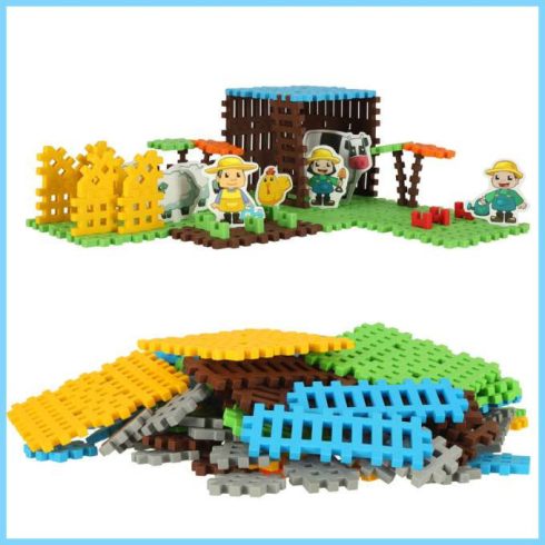 Marioinex Építőelemek Lengyel Mini Gofri Farmer Buborékfólia 185 Elem