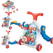    Multifunkciós Járássegítő Tolójárós, Lovagolható Interaktív Asztal 5 Az 1-ben