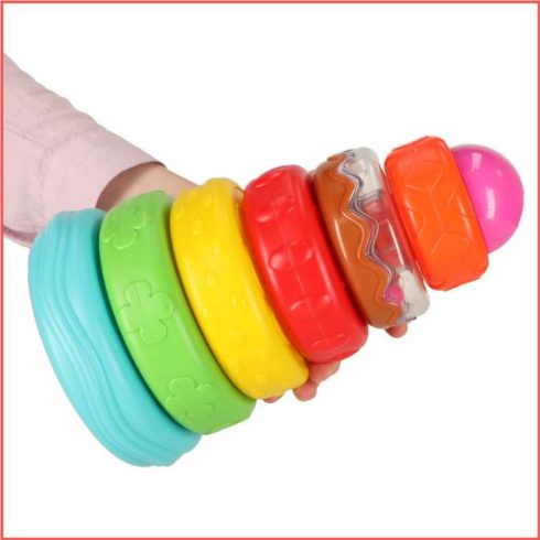 Piramis Torony Oktatási Színes Montessori Érzékszervi Puzzle