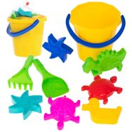  Diplo W-127 Sandbox Játékok Homokozó Vödör Lapát Gereblye Formák 9el.