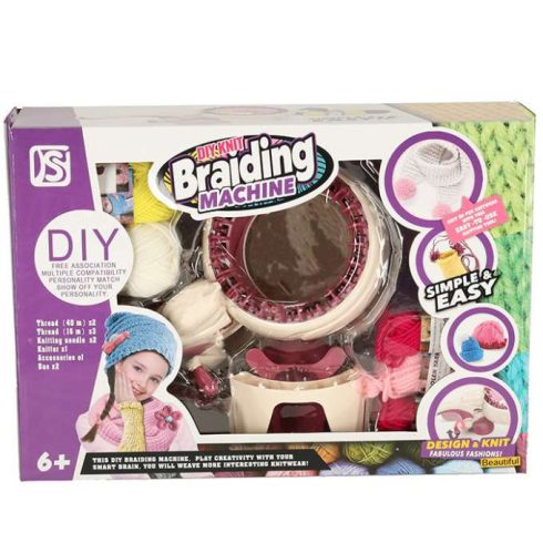 Gyerek Kötőszövőgép Cérna Diy Készlet + Kiegészítők