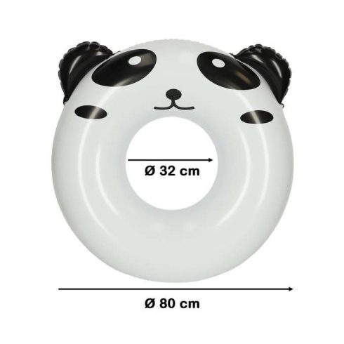 Úszógyűrű, felfújható gyűrű, strandgyűrű, panda, 80 cm, max 60 kg