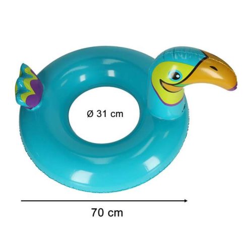 Felfújható tukán úszógyűrű 70 cm max 40 kg