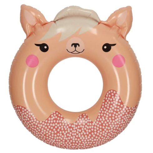 INTEX 59266 Úszógyűrű, felfújható strandponton, láma, max. 40kg, 76cm