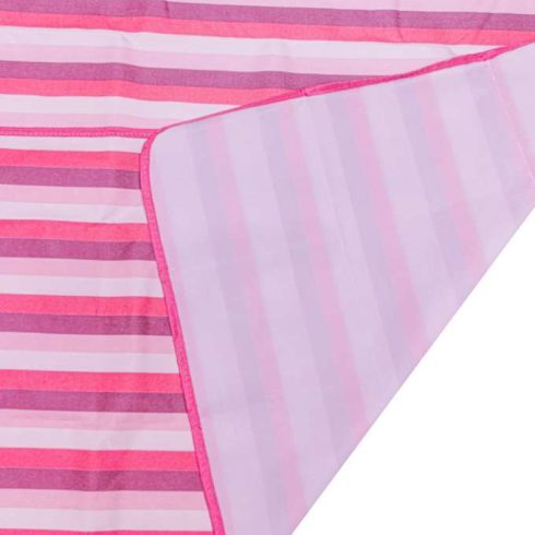 Strandszőnyeg, vízálló pikniktakaró, összecsukható strandtáska XXL 200x200cm, rózsaszín