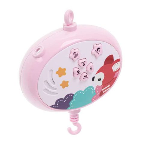 Carousel A Kiságy Felett Dallamokkal, Projektor + Távirányító Rózsaszín