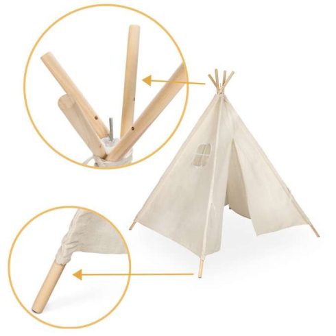 Indiai Házi Sátor Gyerekeknek Tipi Wigwam 135cm