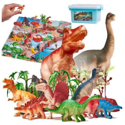 Állatfigurák Dinoszauruszok + Kiegészítők 83 Elem