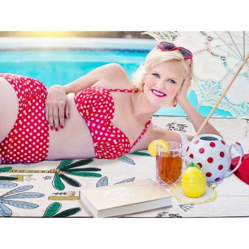 Strand Szőnyeg Piknik Takaró Kemping Pálmafák 200x200