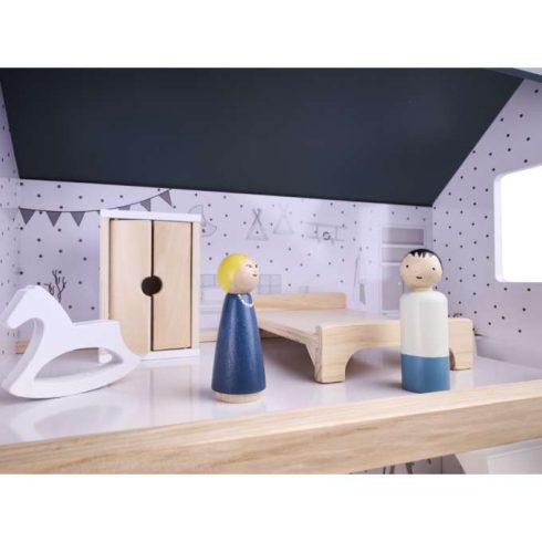 Fa Babaház + Bútor 80cm Fehér