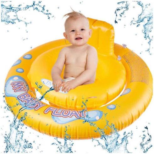 Úszógyűrű babáknak, felfújható ponton gyerekeknek, felfújható ponton üléssel, INTEX, max 15 kg, 6-18 hónapos korig