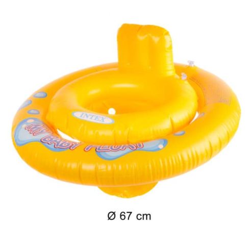 Úszógyűrű babáknak, felfújható ponton gyerekeknek, felfújható ponton üléssel, INTEX, max 15 kg, 6-18 hónapos korig
