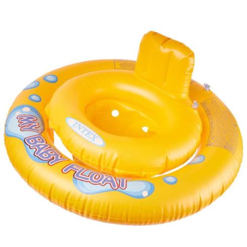 Úszógyűrű babáknak, felfújható ponton gyerekeknek, felfújható ponton üléssel, INTEX, max 15 kg, 6-18 hónapos korig
