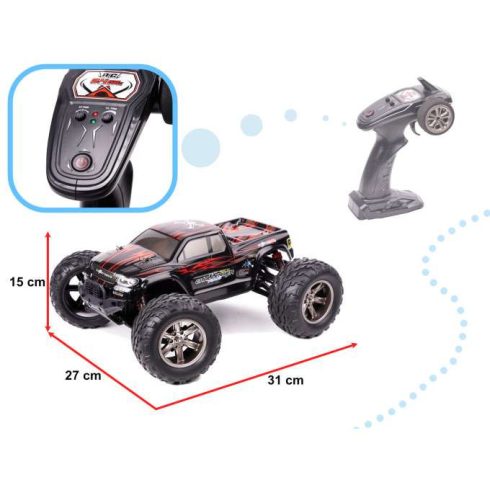 Távirányítós Autó Rc Monster Truck 1:12 2.4ghz X9115 Piros Jobb Változat