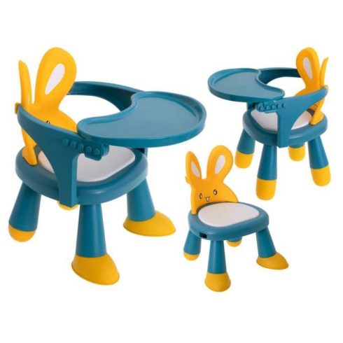 Etetőszék Asztal Etető És Játék Sárga-kék