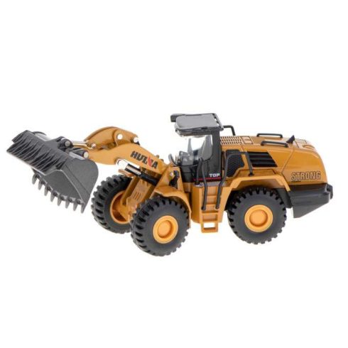 Kotró Kerekes Rakodó Buldózer Fém Modell Die-cast H-toys 1813 1:60
