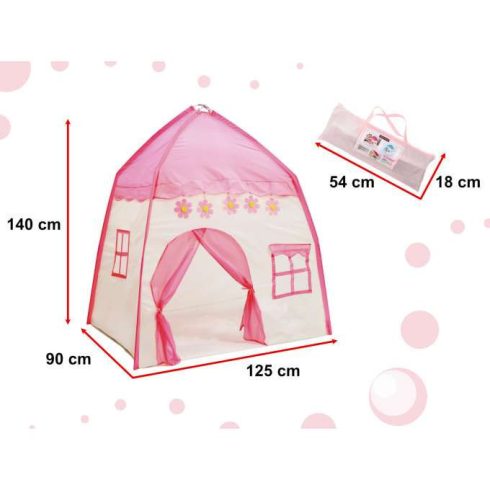 Gyerek Sátor Játszósátor 140cm Magas Rózsaszín