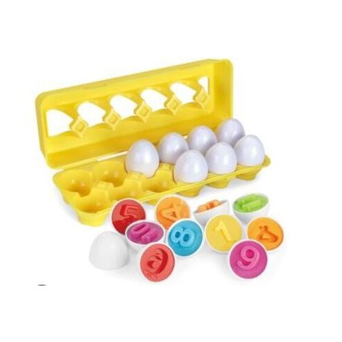 Alakhoz Illő Tojás 12db Montessori Szín És Forma Felismerő Játék Tojásban 
