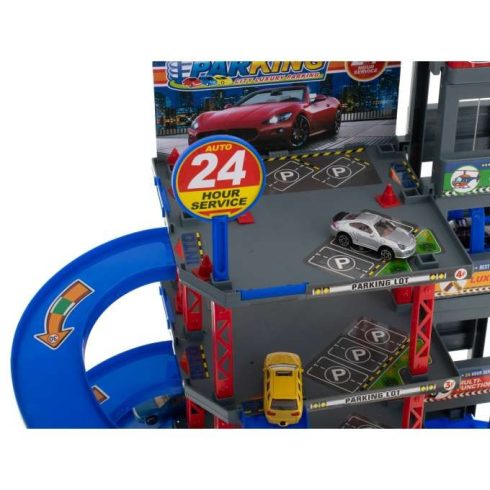 Parkolóház, Emelet, Benzinkút, Autómosó